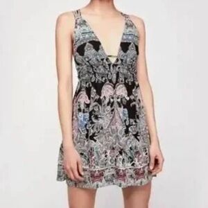 Free People Intimately “Me to You” Paisley Printed Mini Dress size Women’s XS